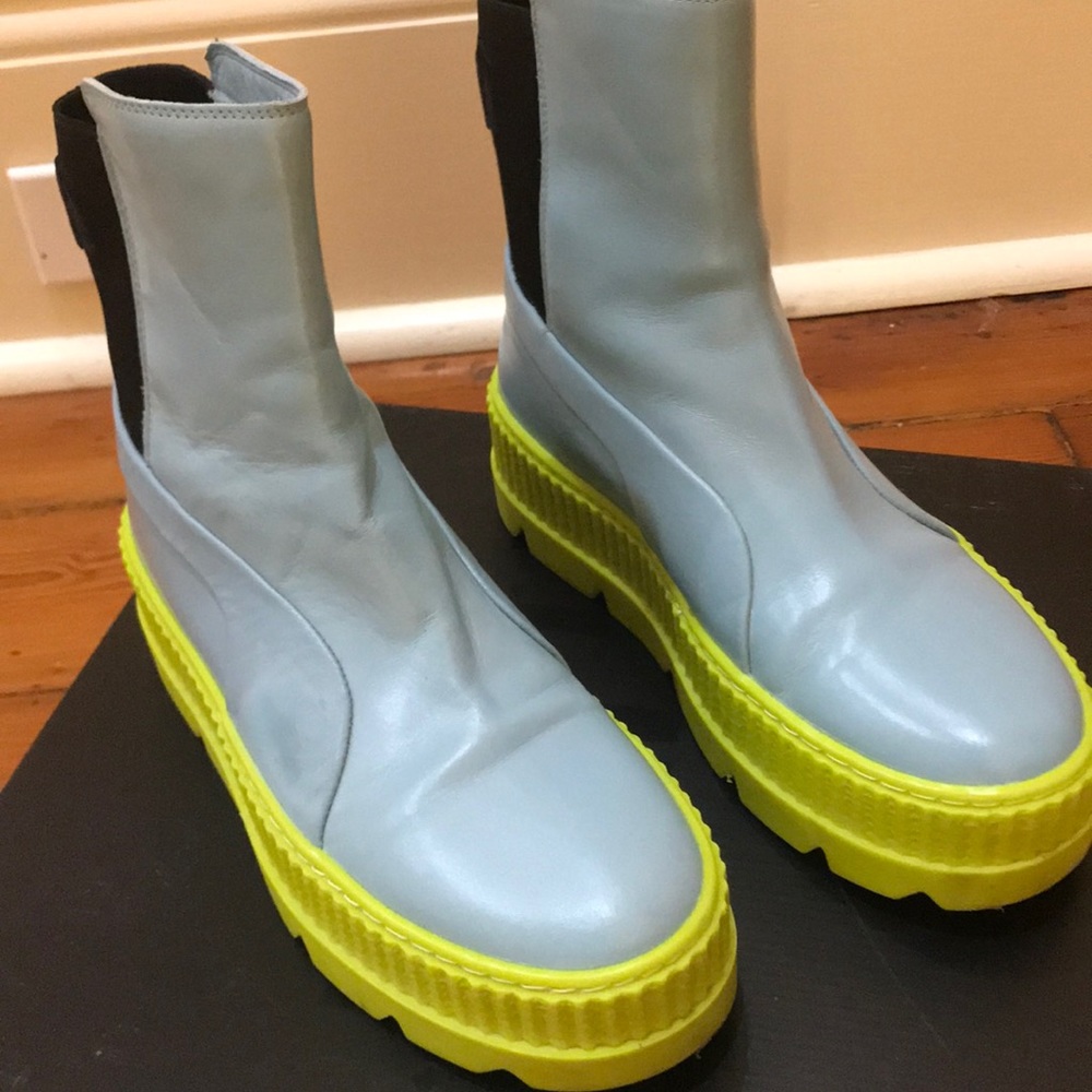 Puma Fenty blue & neon bootie.